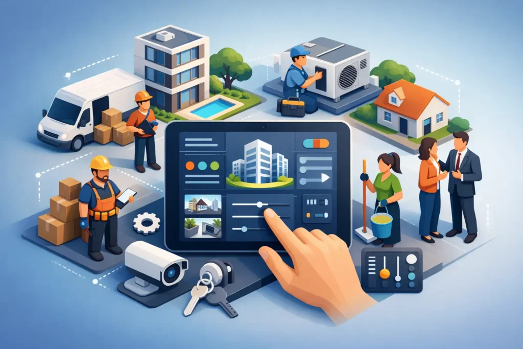 Gestión de proveedores para inmuebles con control